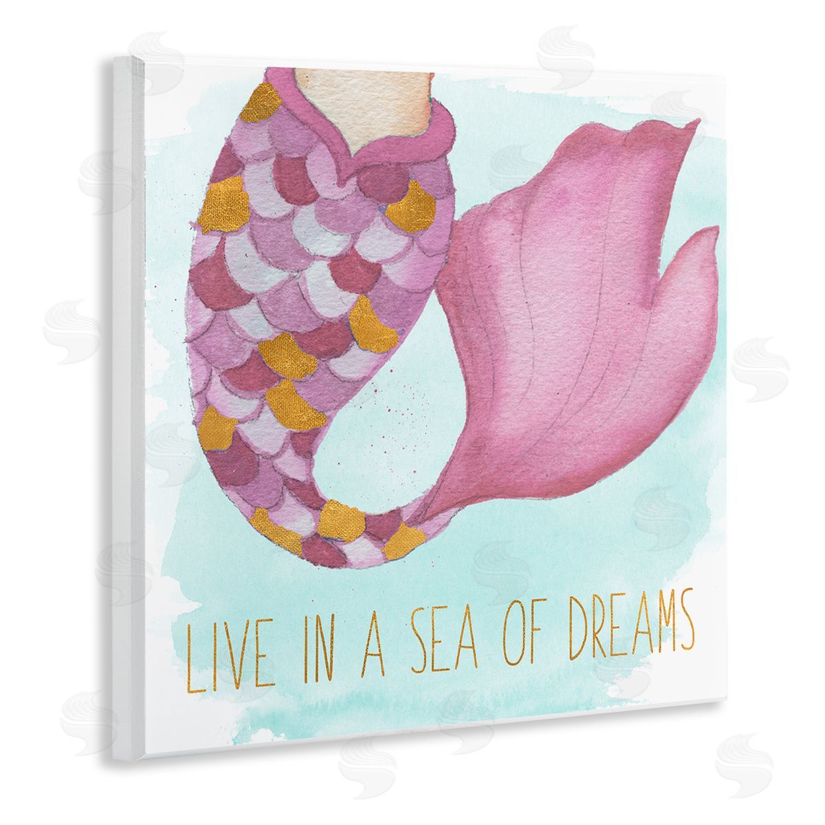 Elizabeth Medley Sea Of Dreams Mermaid Wooden Wall Plaque Art Print