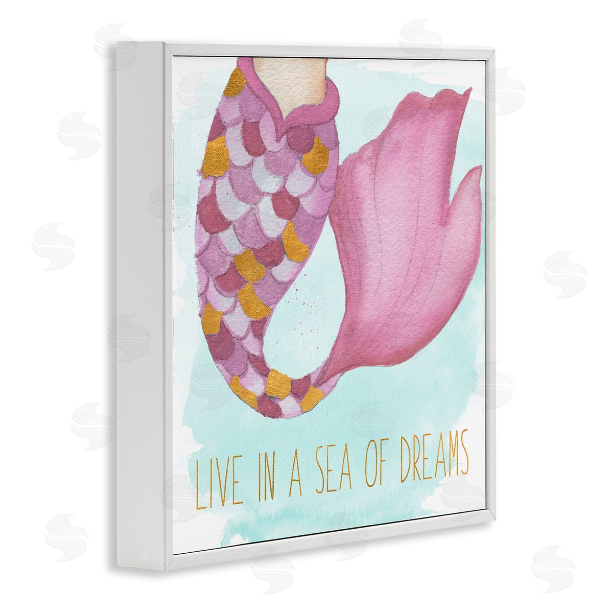 Elizabeth Medley Sea Of Dreams Mermaid White Framed Giclee Wall Art Print