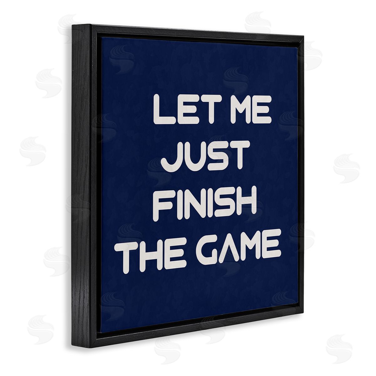 Anna Quach Finish The Game Phrase Black Floating Frame Canvas Wall Art Print