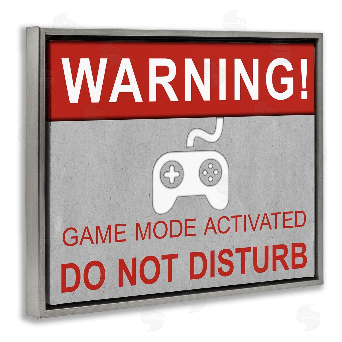 SD Graphics Studio Gaming Do Not Disturb Gray Floating Frame Canvas Wall Art Print