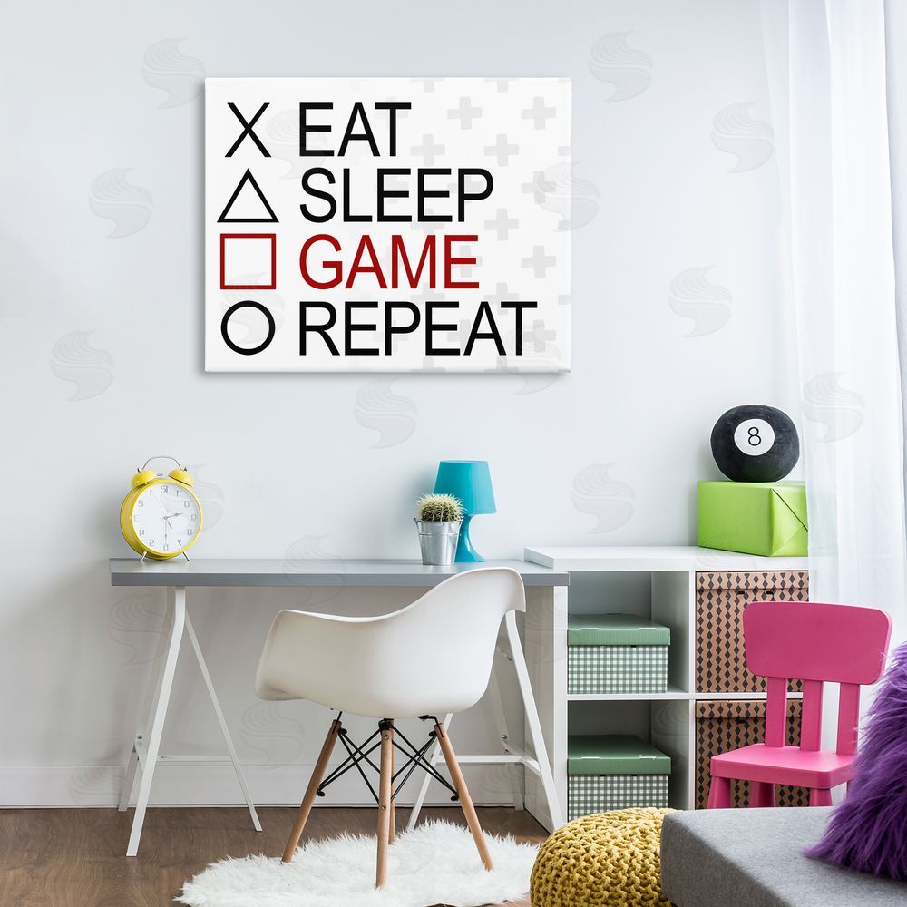 SD Graphics Studio Gamer Button Shapes Canvas Wall Art Print in Room