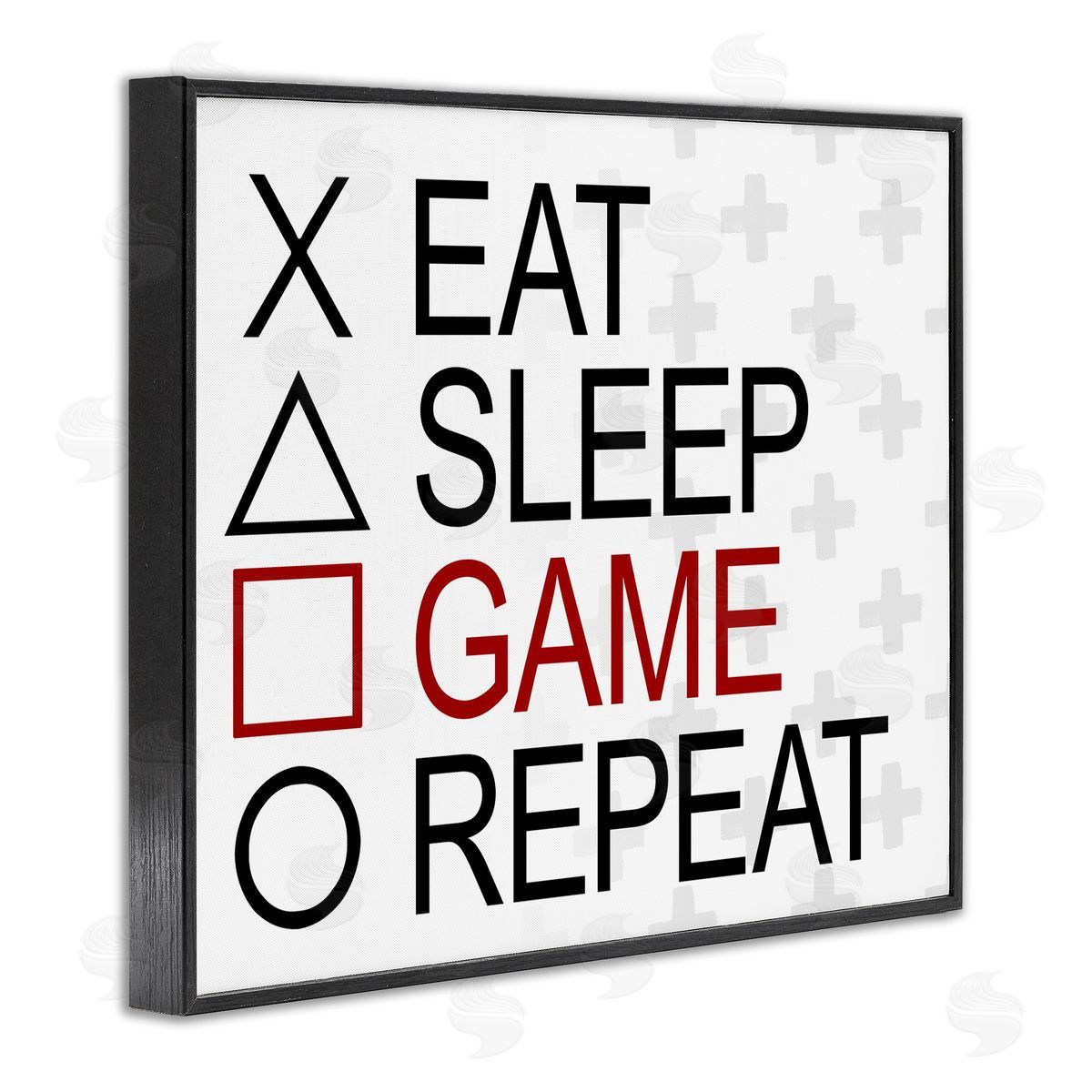 SD Graphics Studio Gamer Button Shapes Black Framed Giclee Wall Art Print