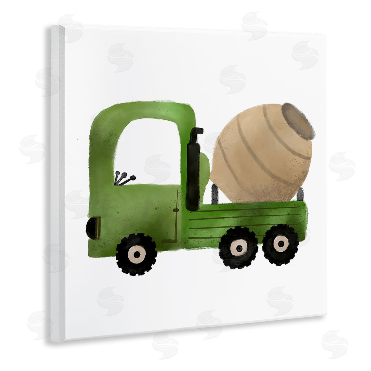 Elizabeth Medley Construction Truck Vehicle Wooden Wall Plaque Art Print