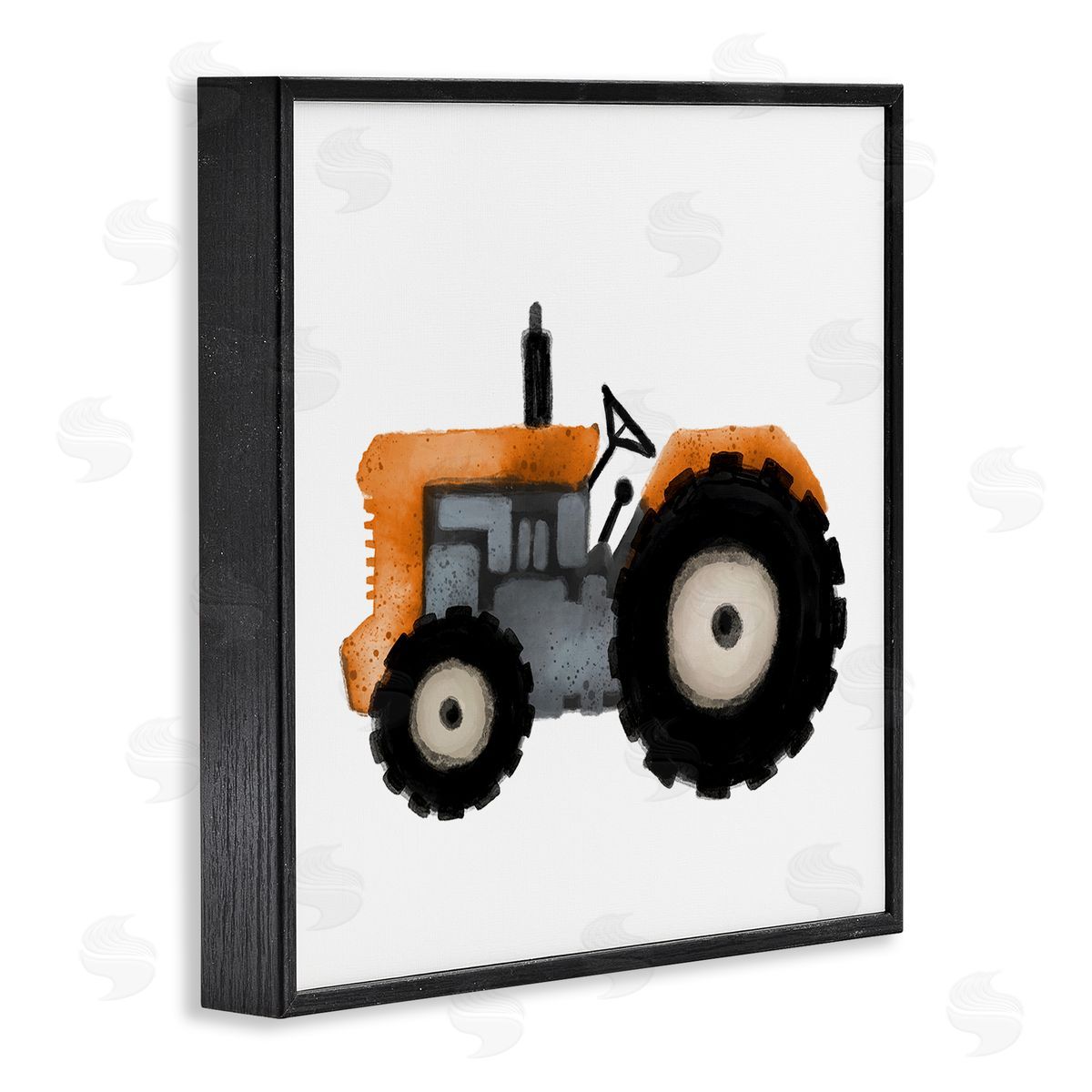 Elizabeth Medley Farm Tractor Vehicle Black Framed Giclee Wall Art Print