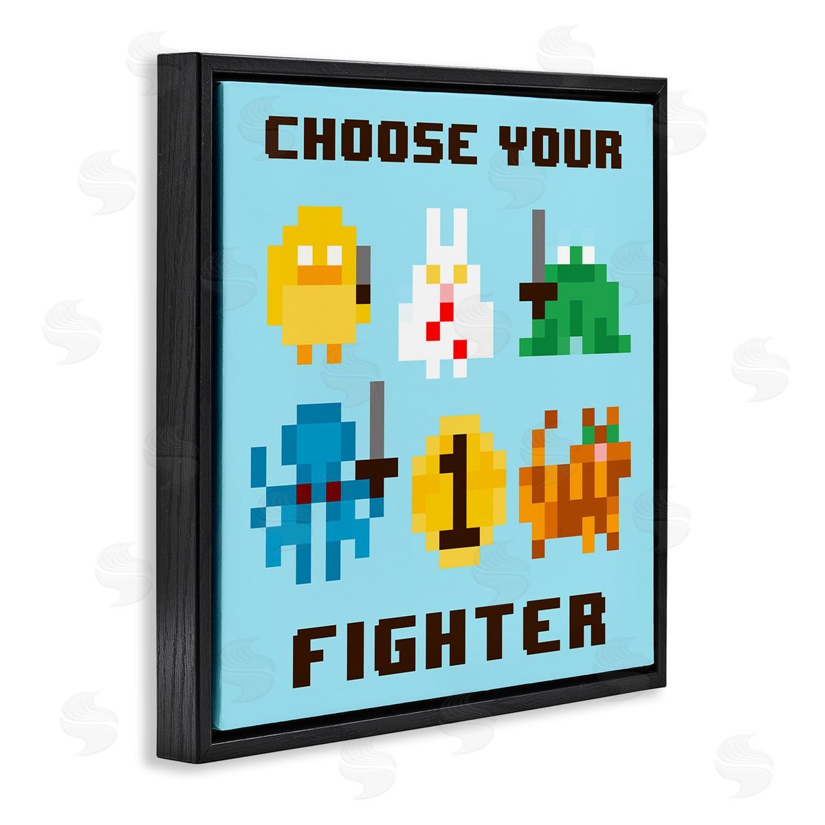 June Erica Vess Choose Your Fighter Black Floating Frame Canvas Wall Art Print