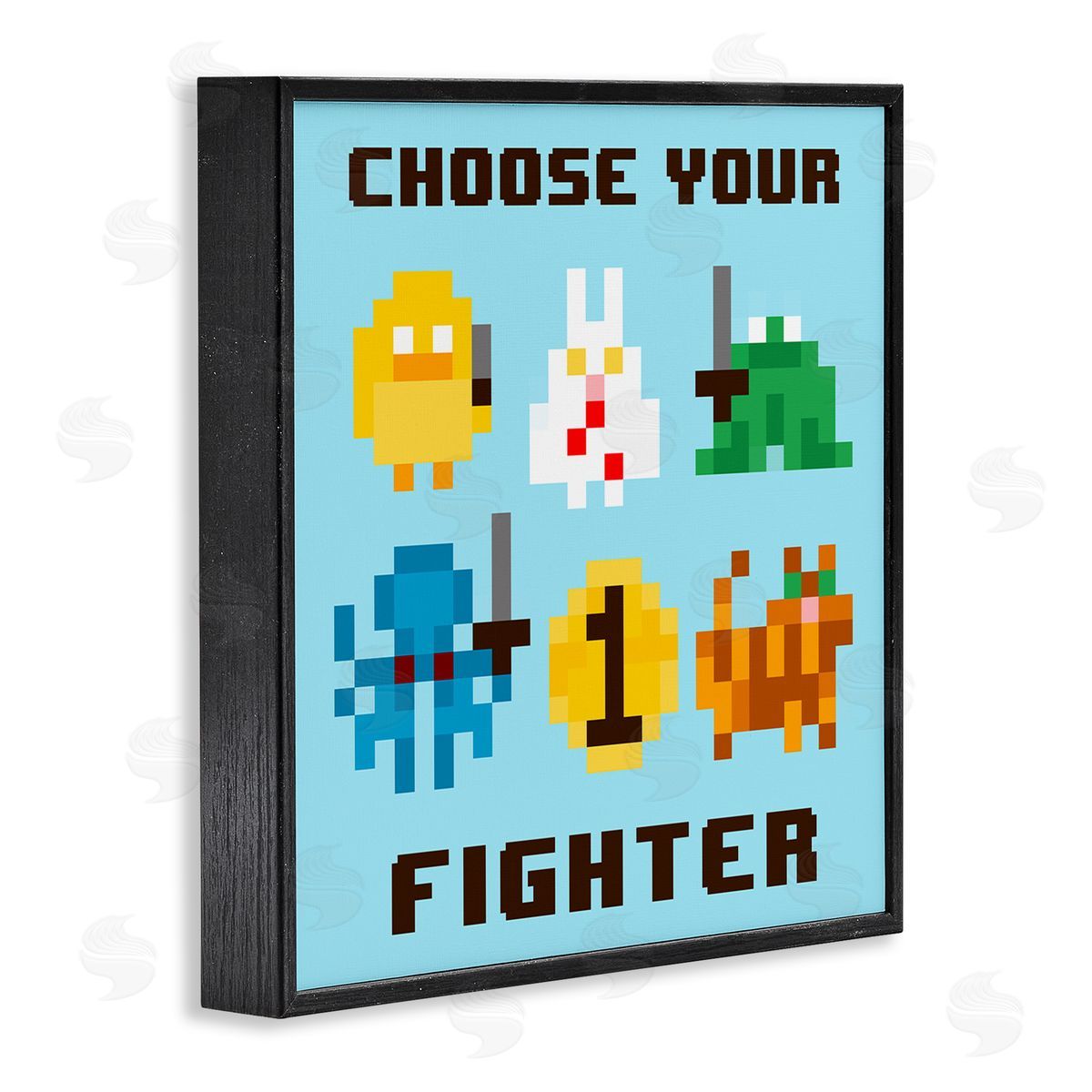 June Erica Vess Choose Your Fighter Black Framed Giclee Wall Art Print