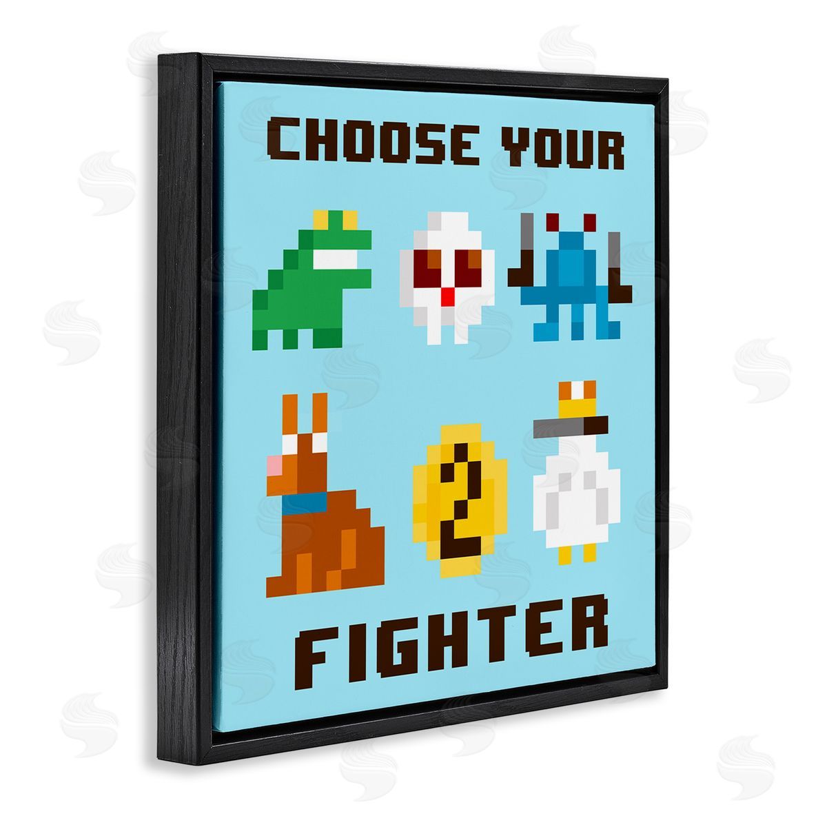 June Erica Vess Choose Gaming Fighter Black Floating Frame Canvas Wall Art Print