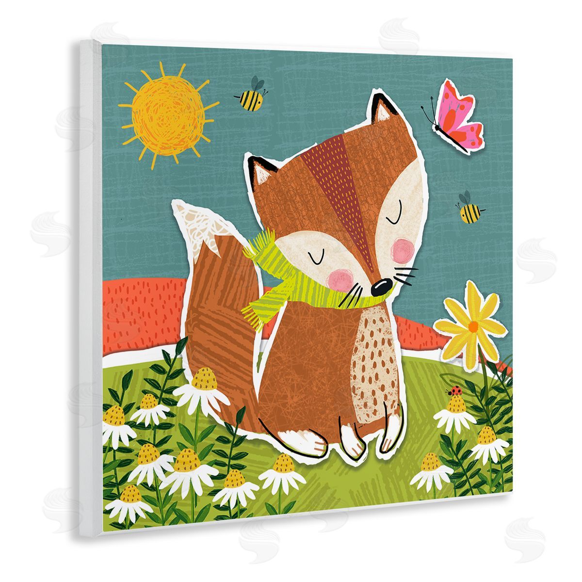 Tina Finn Whimsical Nature Fox Wooden Wall Plaque Art Print