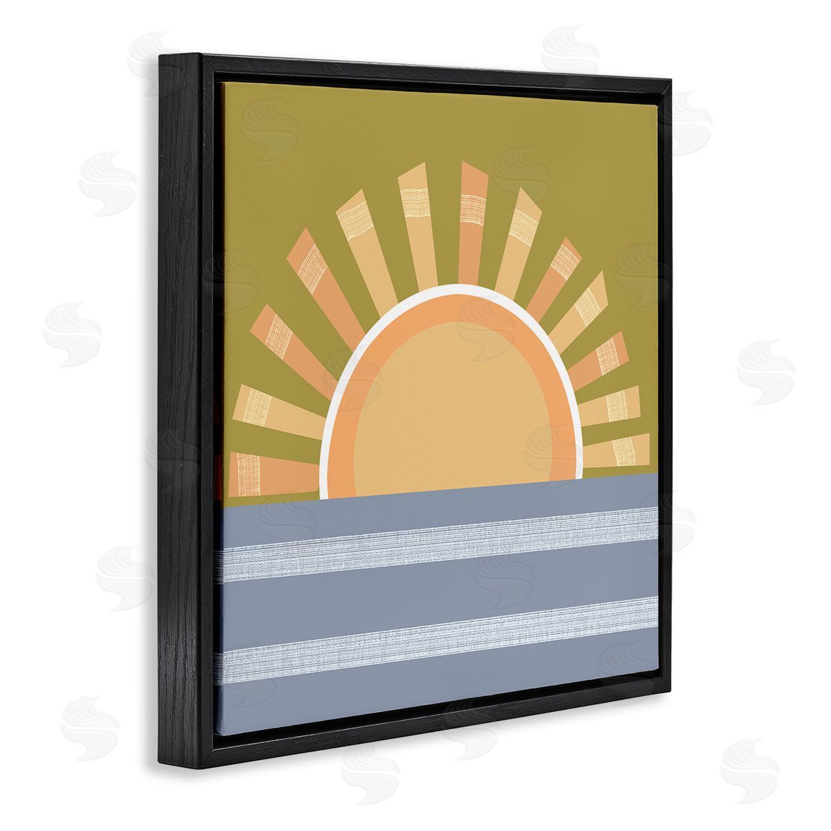 Tina Finn Rising Sun Over Ocean Black Floating Frame Canvas Wall Art Print