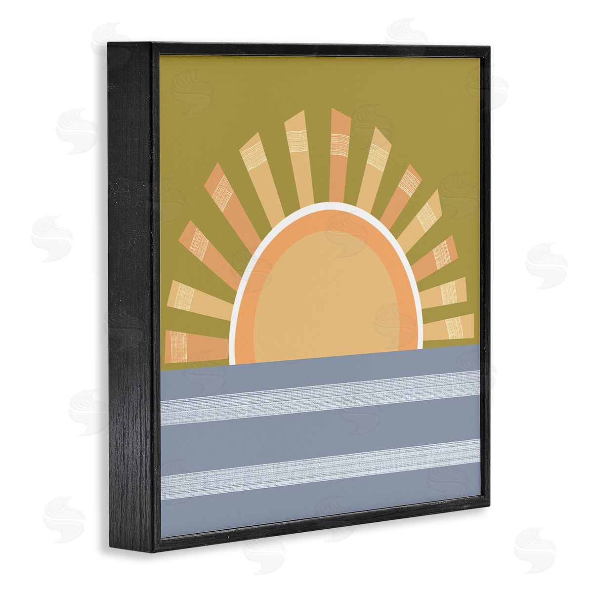 Tina Finn Rising Sun Over Ocean Black Framed Giclee Wall Art Print