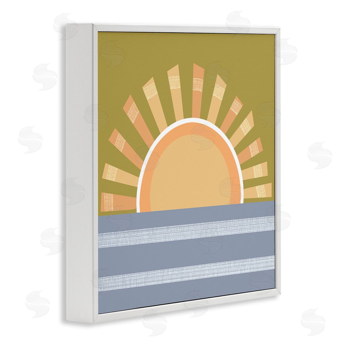 Tina Finn Rising Sun Over Ocean White Framed Giclee Wall Art Print