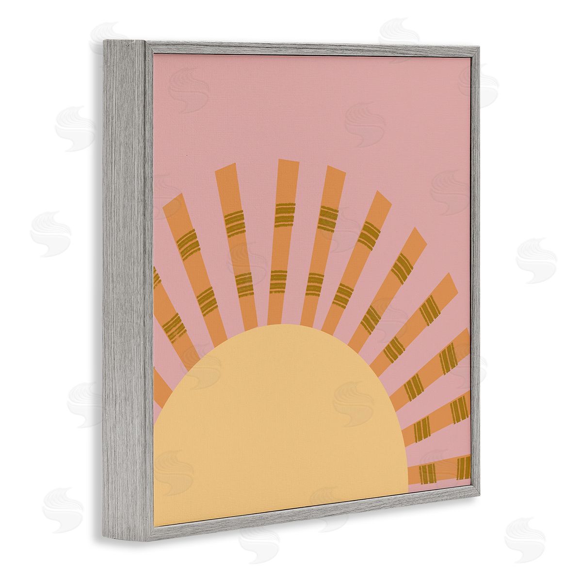Tina Finn Minimal Sun Rays Gray Framed Giclee Wall Art Print