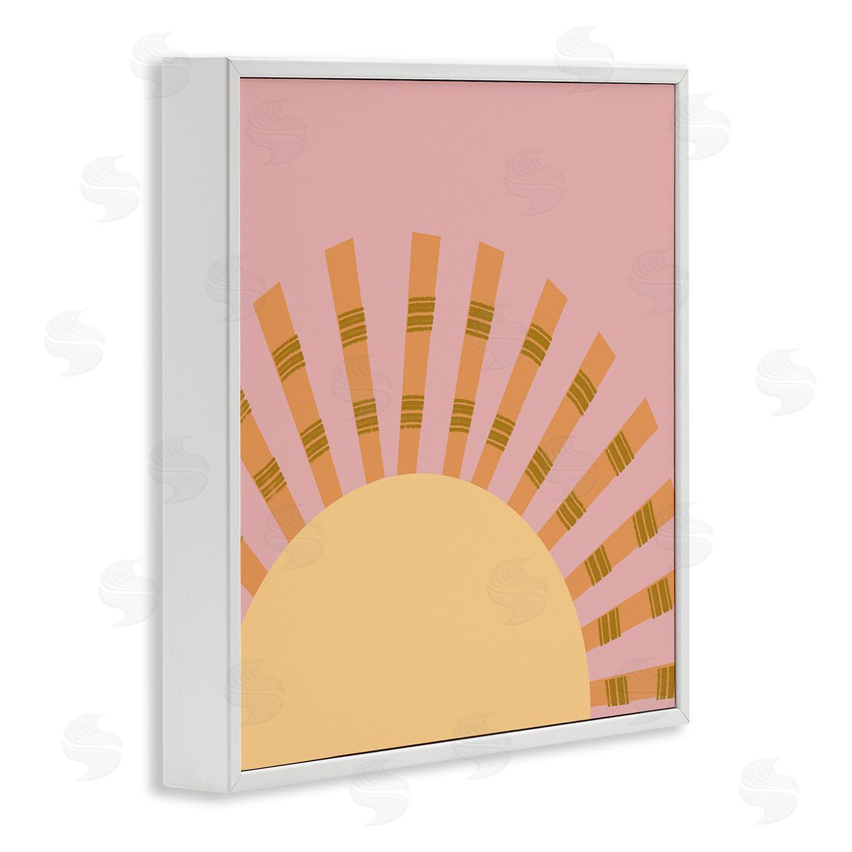 Tina Finn Minimal Sun Rays White Framed Giclee Wall Art Print