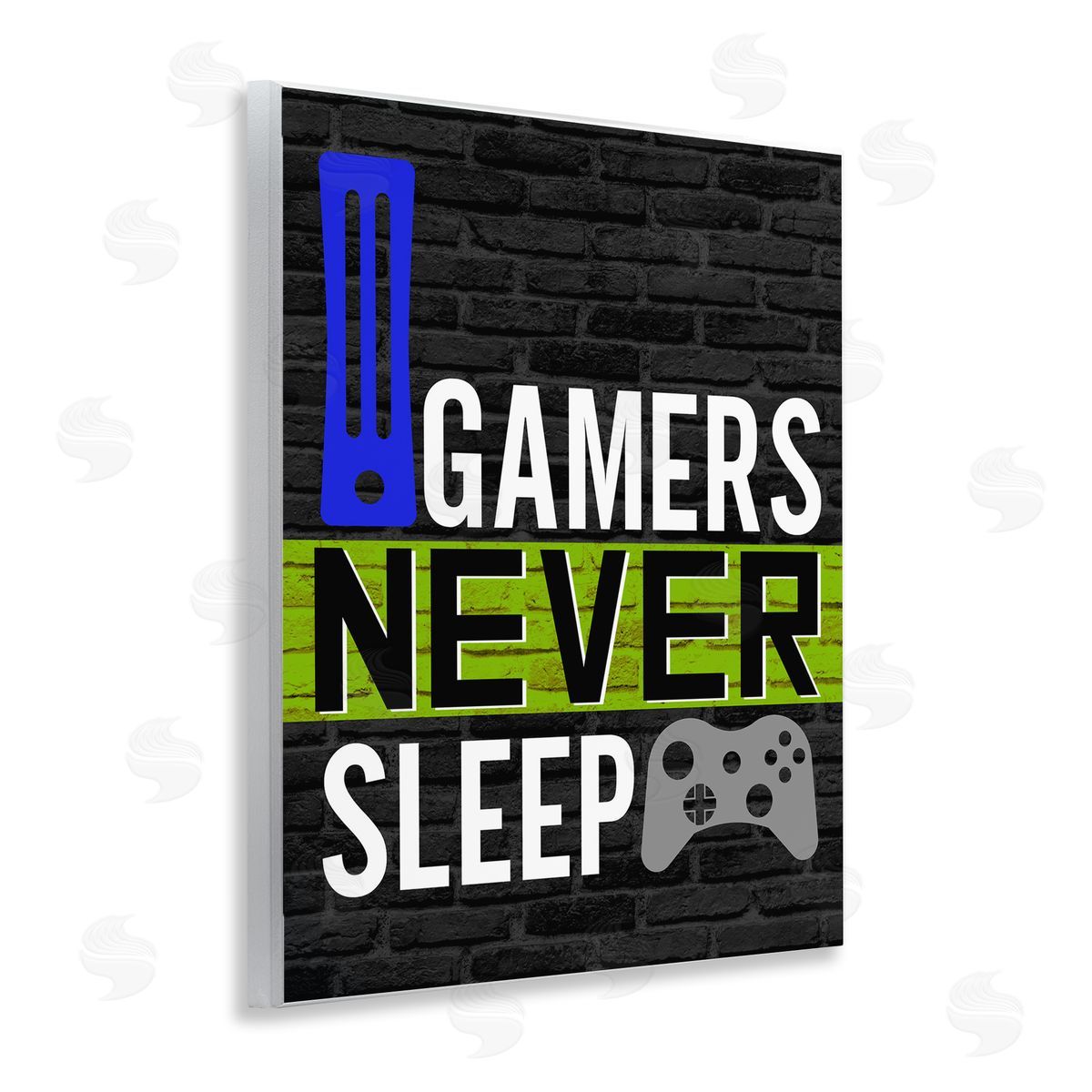Gamers Never Sleep Wood Plaque Wall Art, Home Decor by Kim Allen