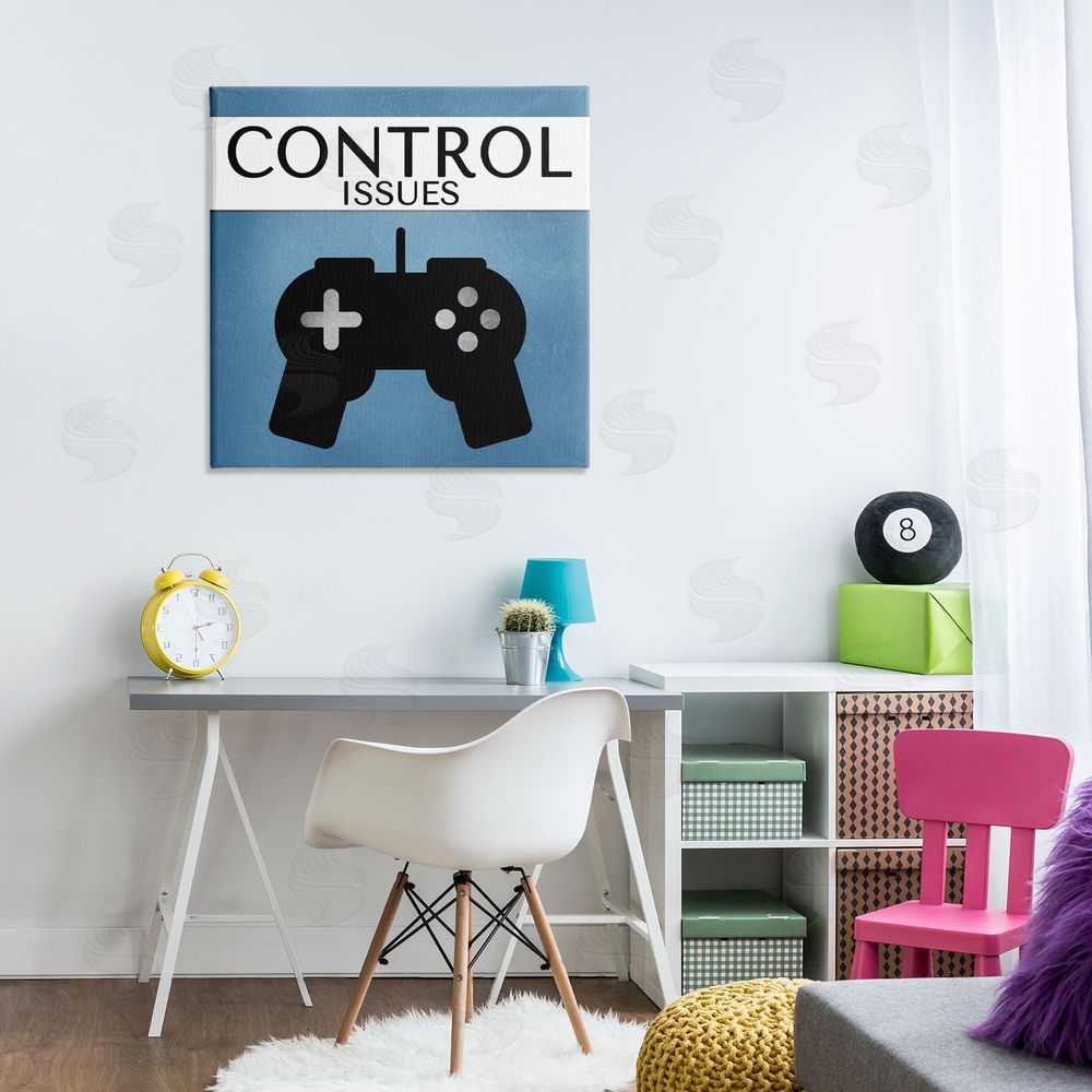 Kim Allen Control Issues Gamer Canvas Wall Art Print in Room