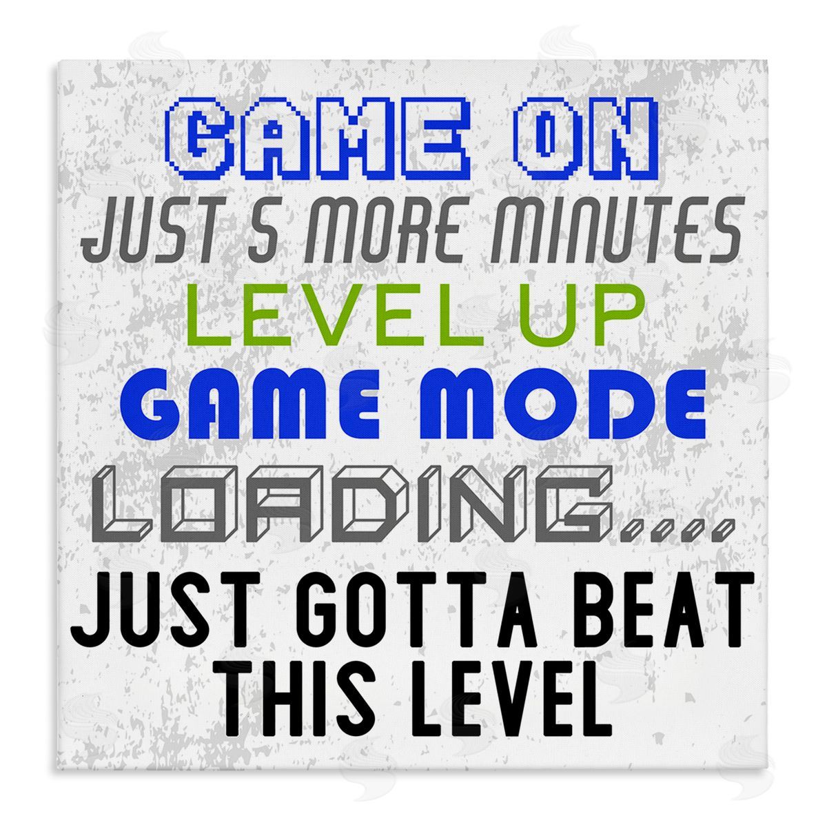 Kim Allen Game Mode Phrases Canvas Wall Art Print