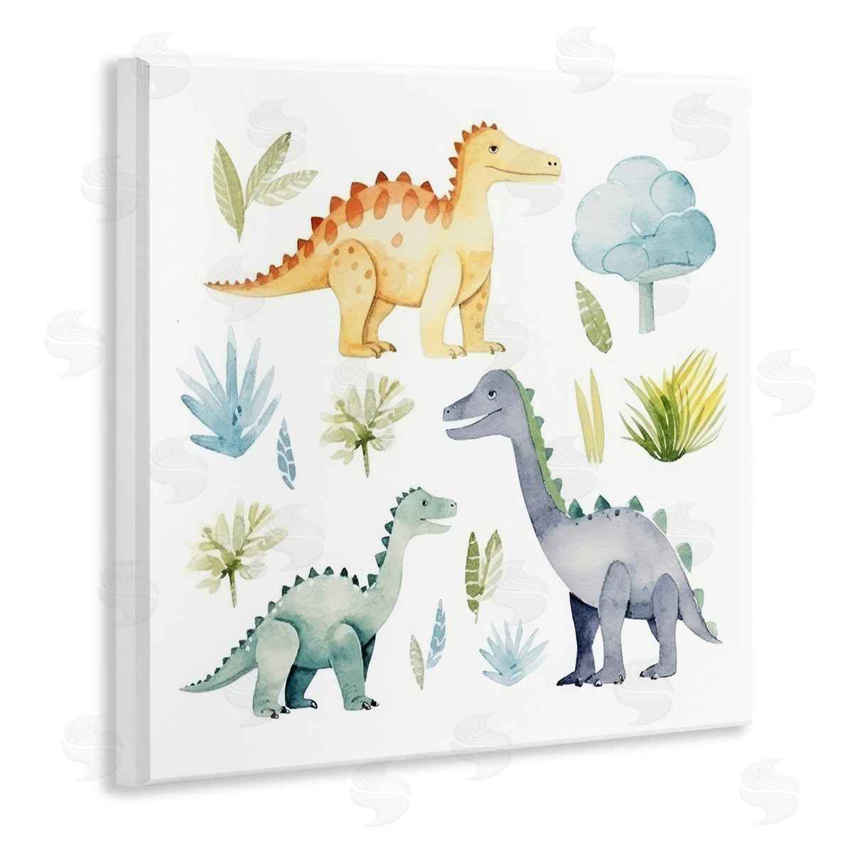Lazar Studio Dino Wonderland Wonders Wooden Wall Plaque Art Print