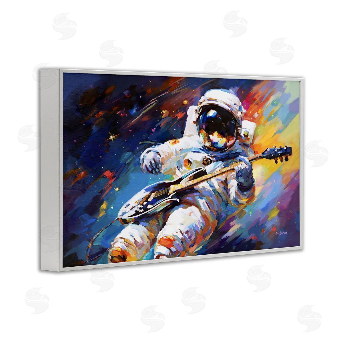Leon Devenice Melodies Beyond Earth White Framed Giclee Wall Art Print