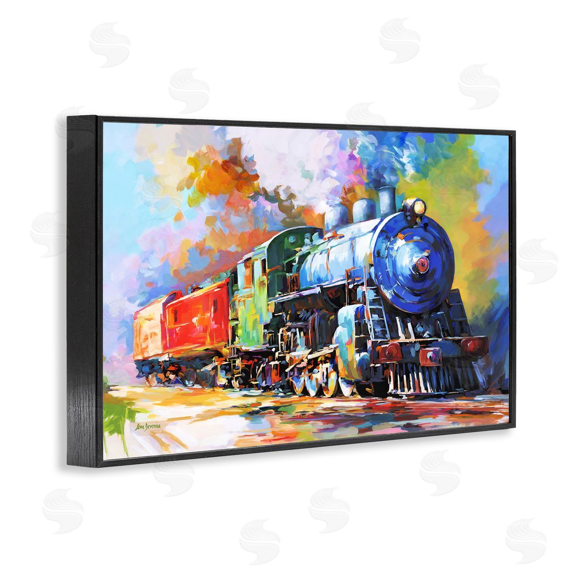 Leon Devenice The Last Train Black Framed Giclee Wall Art Print