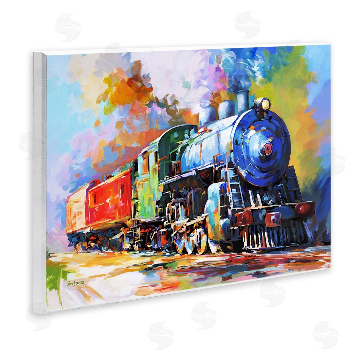 Leon Devenice The Last Train Wooden Wall Plaque Art Print