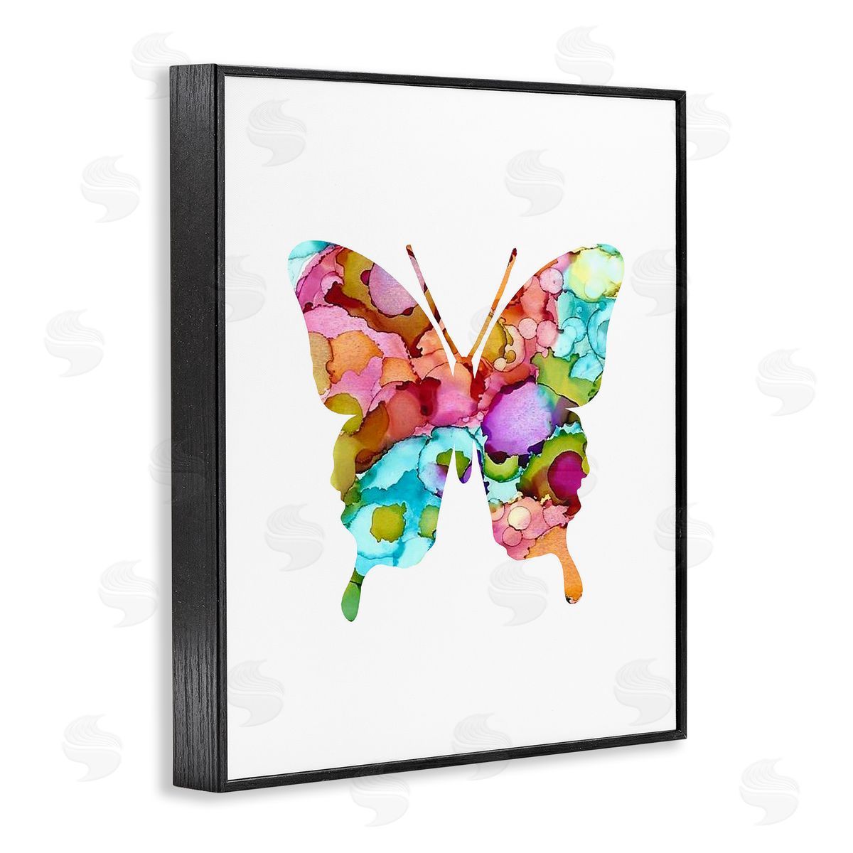 Lisa Nohren Bold Patterned Butterfly Black Framed Giclee Wall Art Print