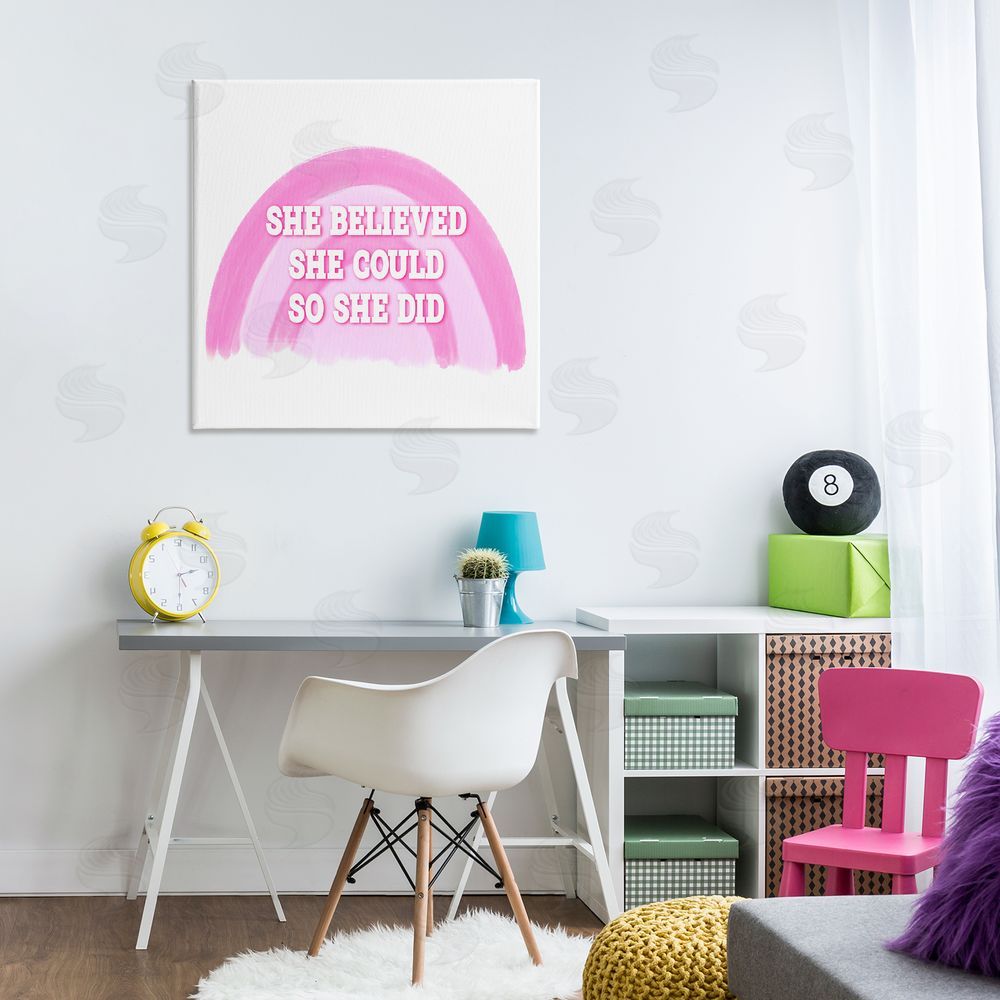 Amber Clarkson Believed She Could Canvas Wall Art Print in Room
