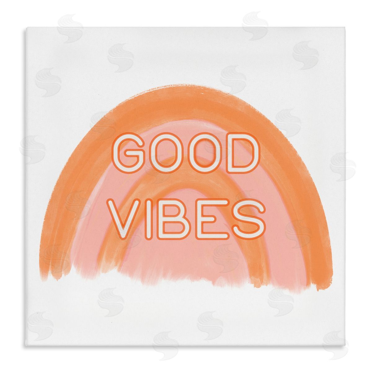 Amber Clarkson Orange Good Vibes Canvas Wall Art Print