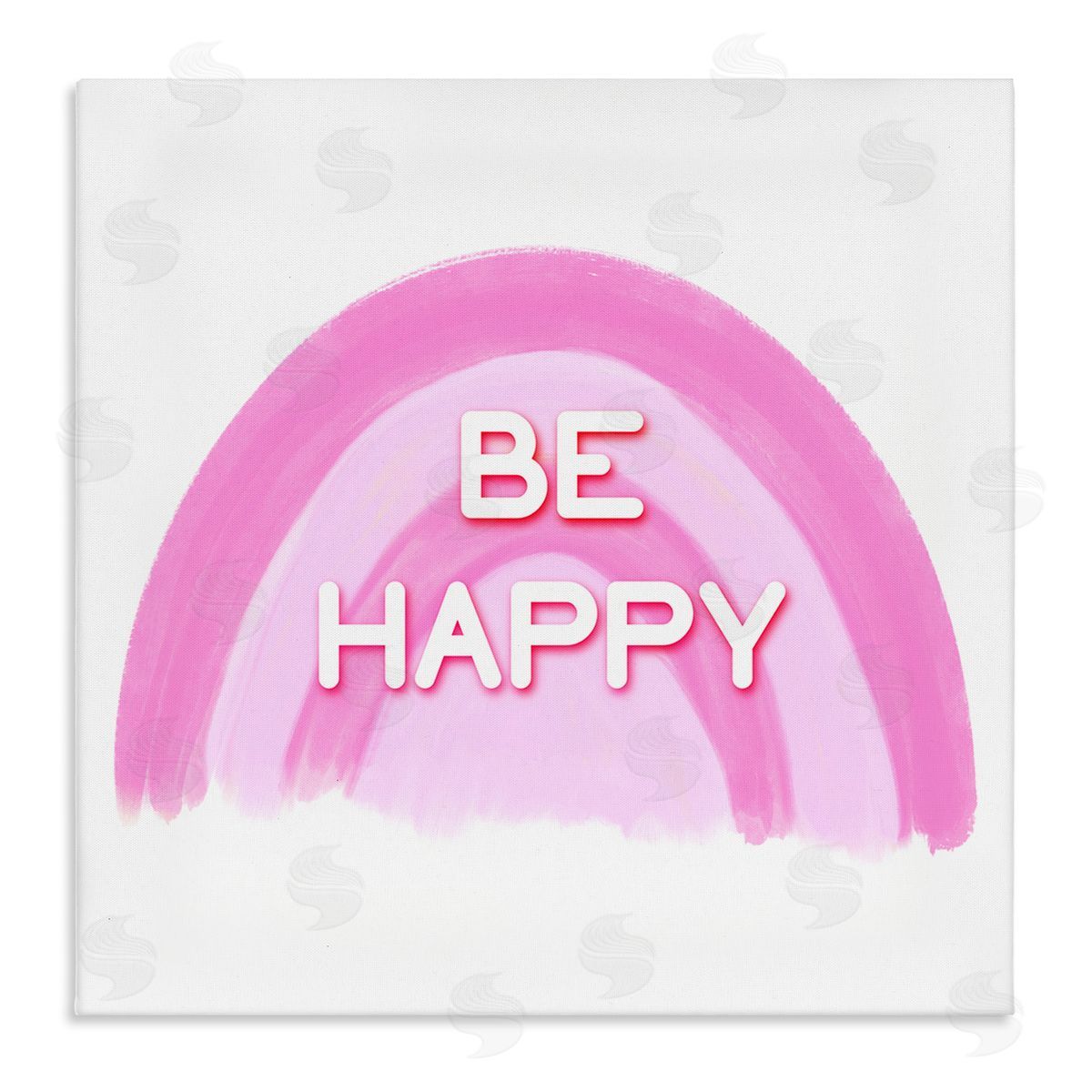 Amber Clarkson Purple Be Happy Canvas Wall Art Print