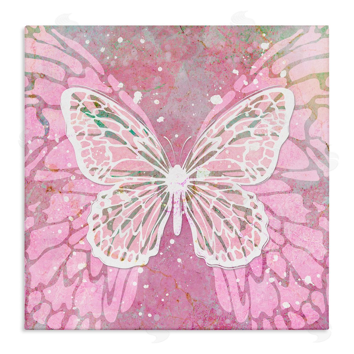 Martina Pavlova Pink Butterfly Wings Canvas Wall Art Print