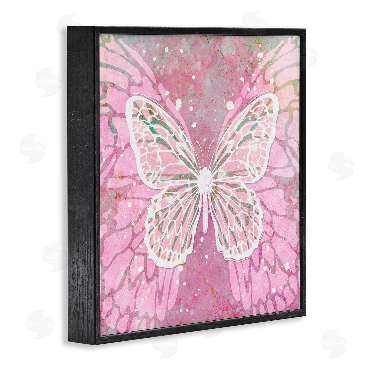 Martina Pavlova Pink Butterfly Wings Black Framed Giclee Wall Art Print
