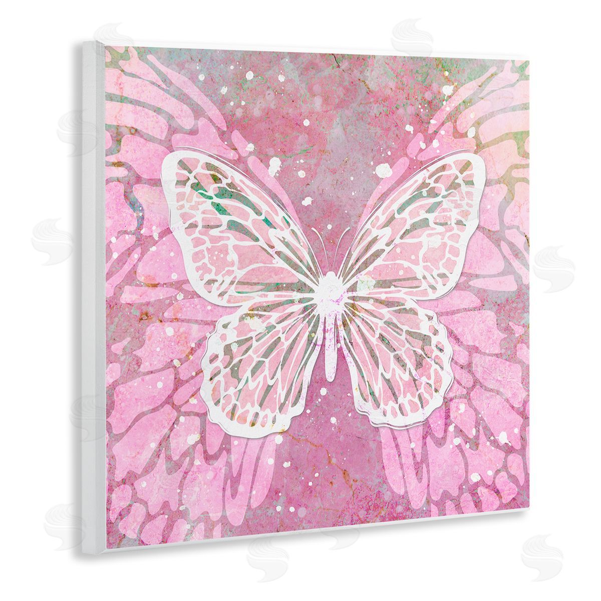 Martina Pavlova Pink Butterfly Wings Wooden Wall Plaque Art Print
