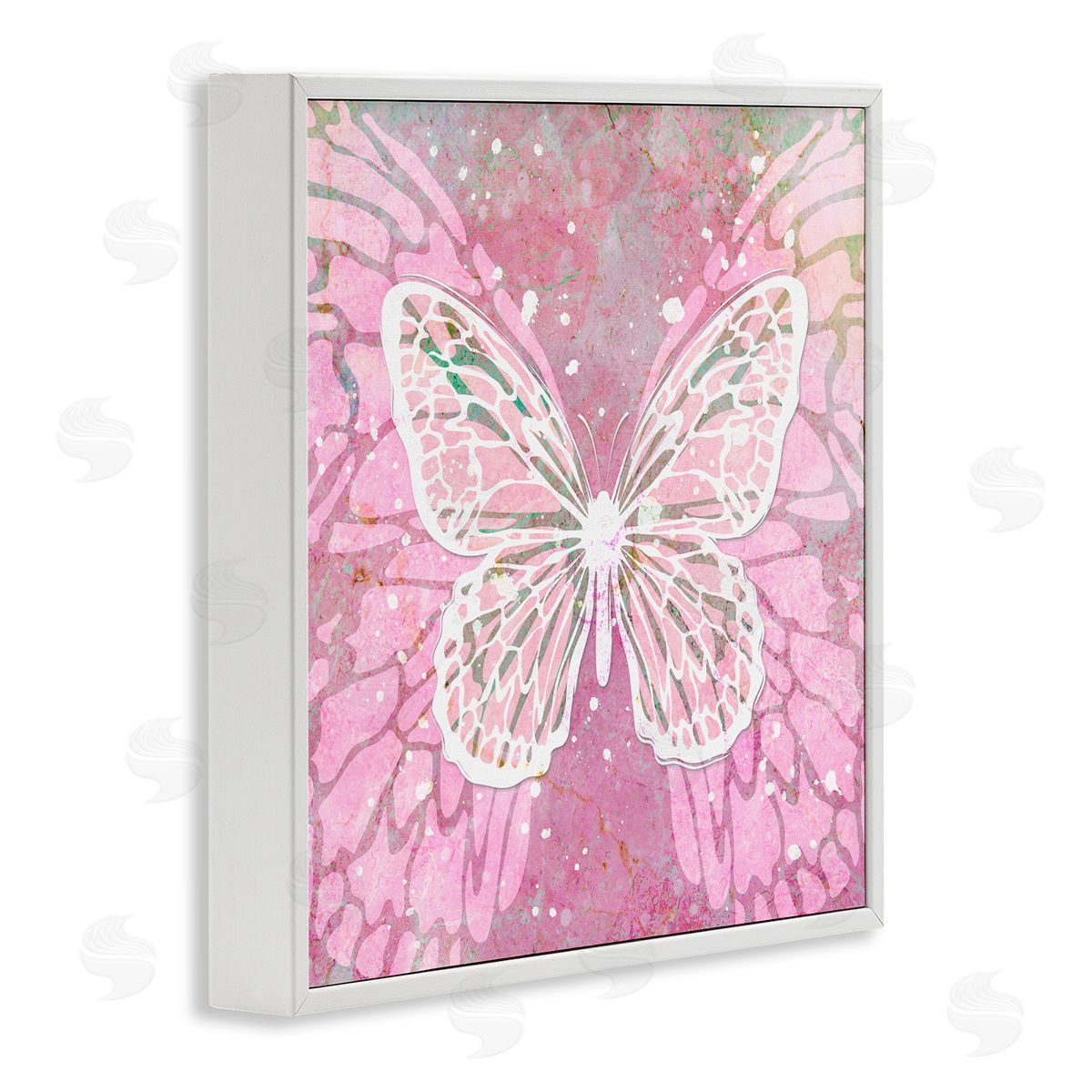 Martina Pavlova Pink Butterfly Wings White Framed Giclee Wall Art Print