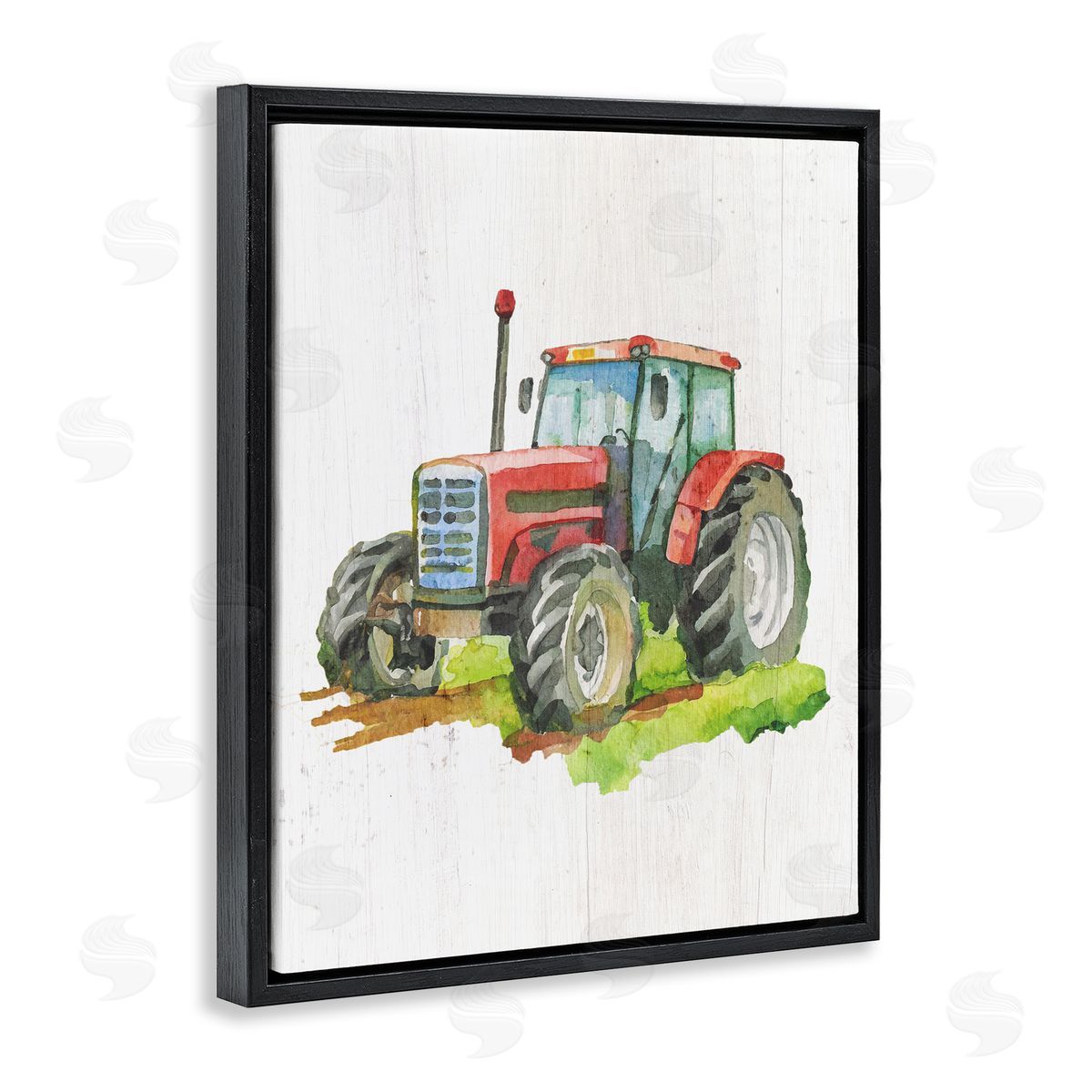 Detailed Country Tractor Black Floating Frame Canvas Wall Art, Home Decor by Stupell Studio