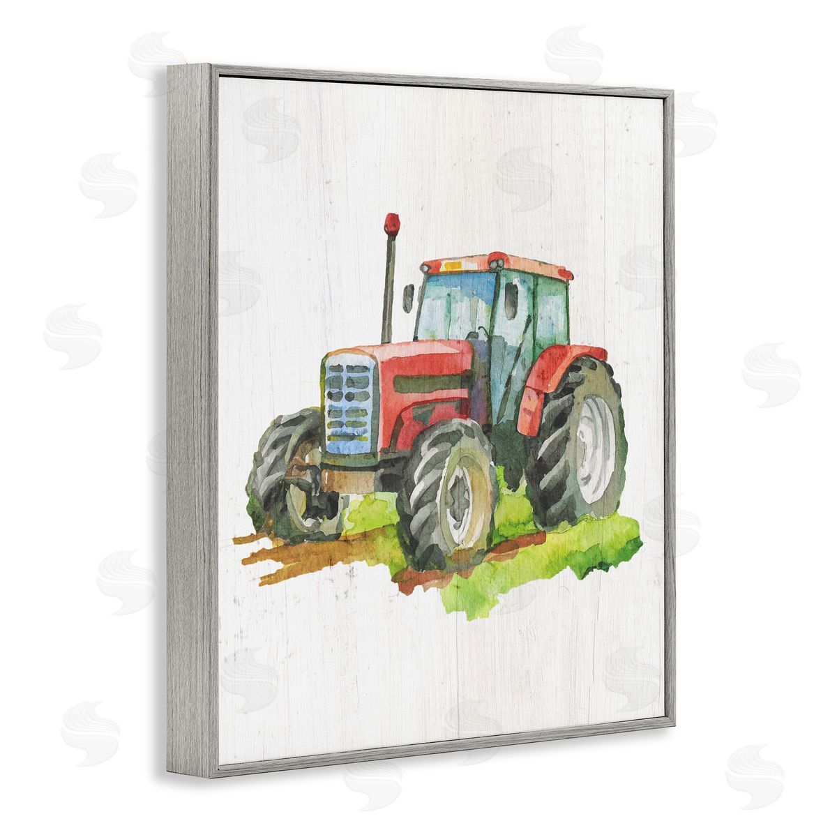 Detailed Country Tractor Grey Frame Print Wall Art, Home Decor by Stupell Studio