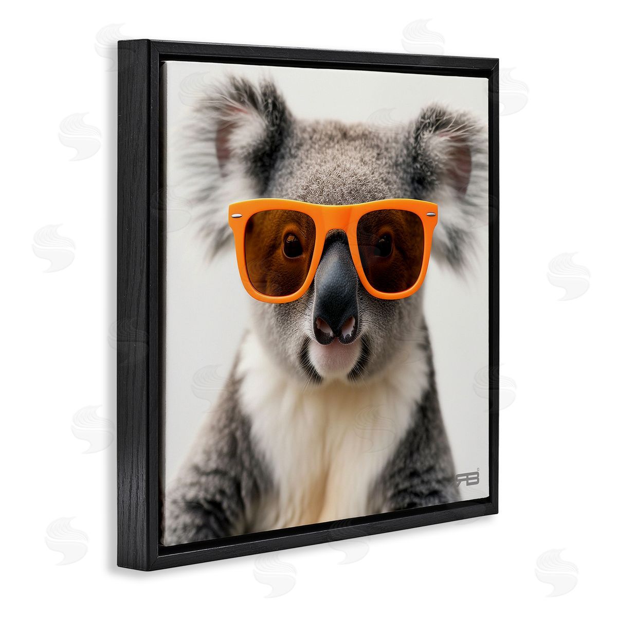 RB Cool Koala & Glasses Black Floating Frame Canvas Wall Art Print