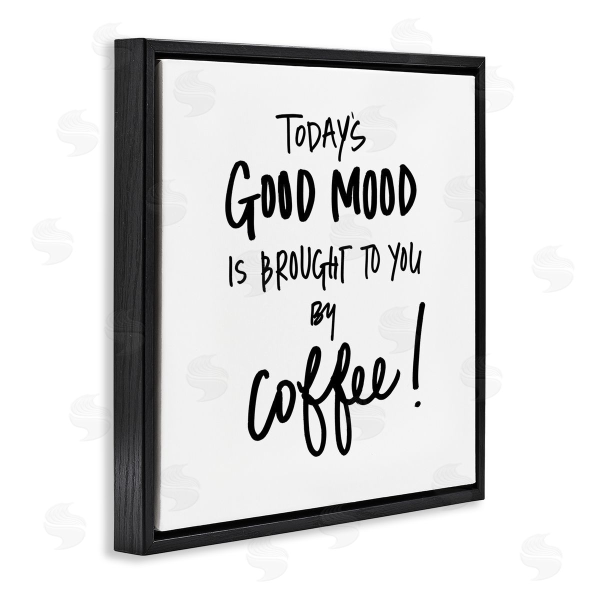SD Graphics Studio Good Mood by Coffee Black Floating Frame Canvas Wall Art Print