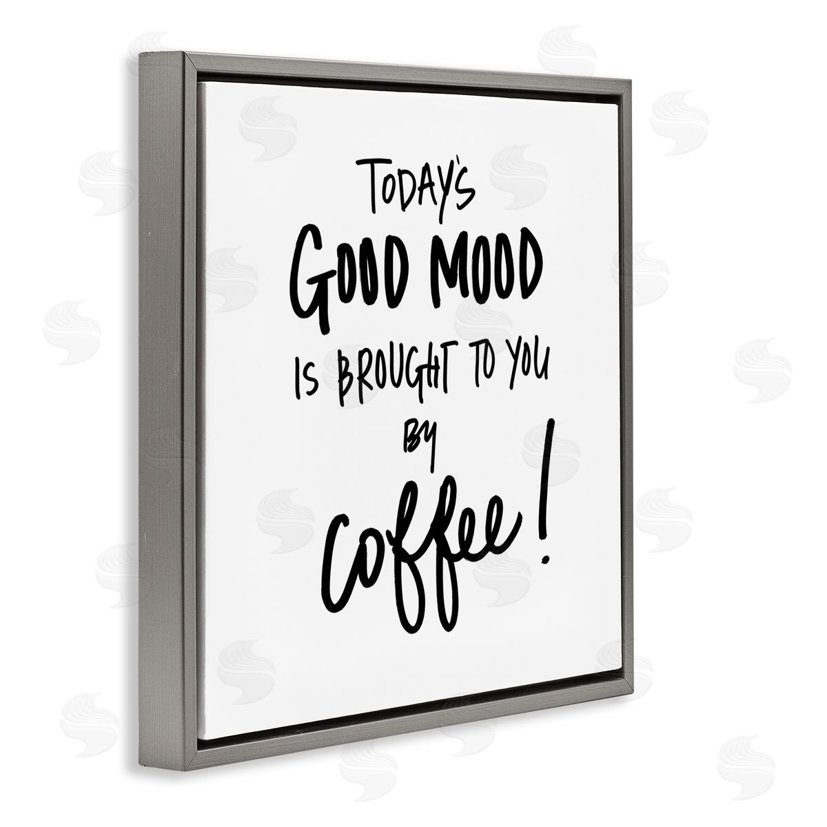 SD Graphics Studio Good Mood by Coffee Gray Floating Frame Canvas Wall Art Print