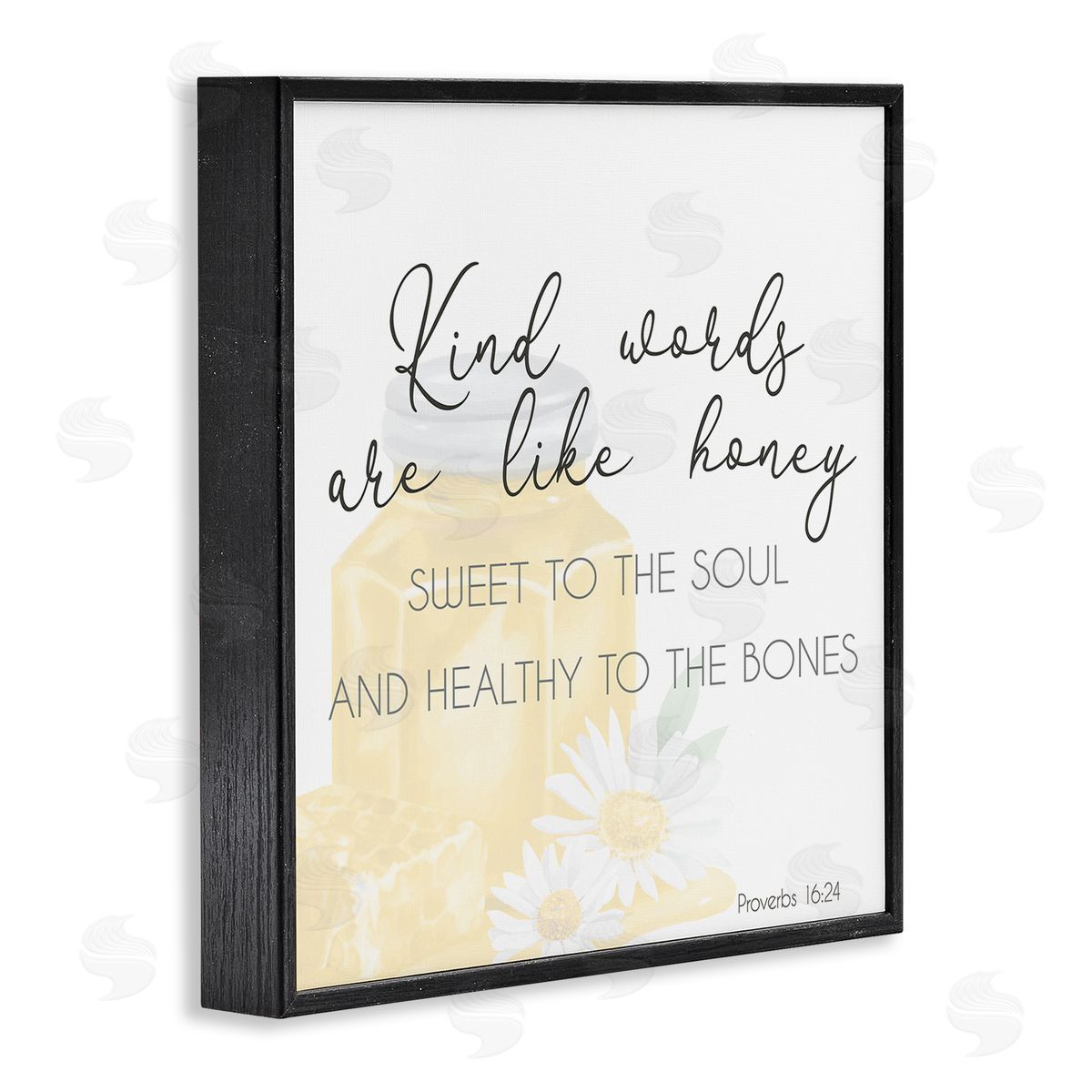 Lucca Sheppard Kind Words Like Honey Black Framed Giclee Wall Art Print