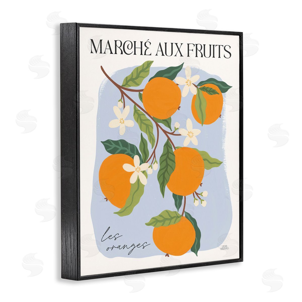 Marche Aux Oranges Black Frame Print Wall Art, Home Decor by Wild Apple Portfolio