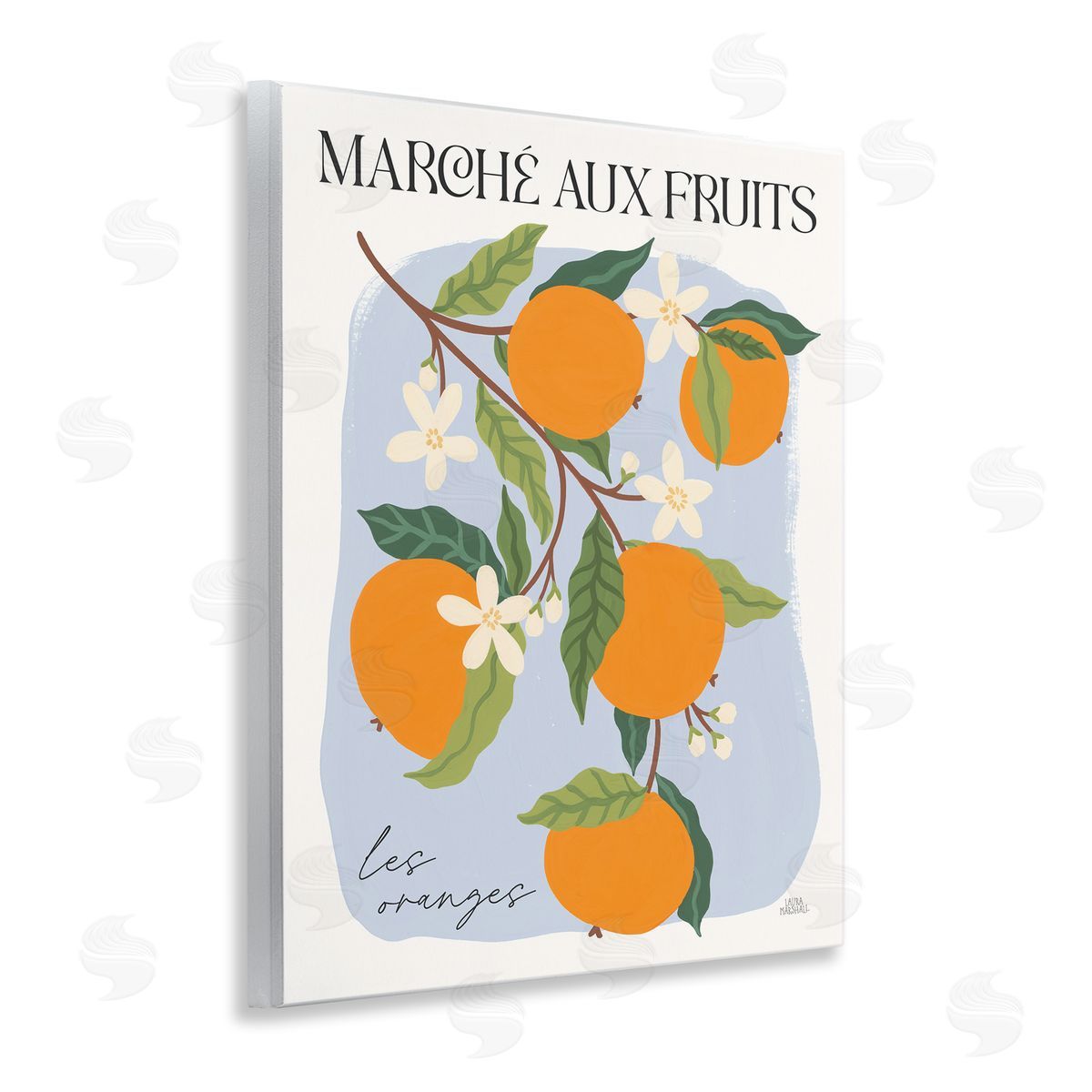Marche Aux Oranges Wood Plaque Wall Art, Home Decor by Wild Apple Portfolio