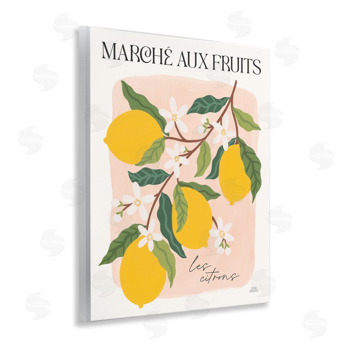 Marche Aux Lemons Wood Plaque Wall Art, Home Decor by Wild Apple Portfolio