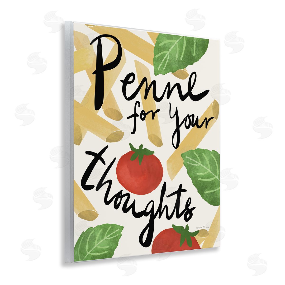 Penne For Your Thoughts Wood Plaque Wall Art, Home Decor by Farida Zaman