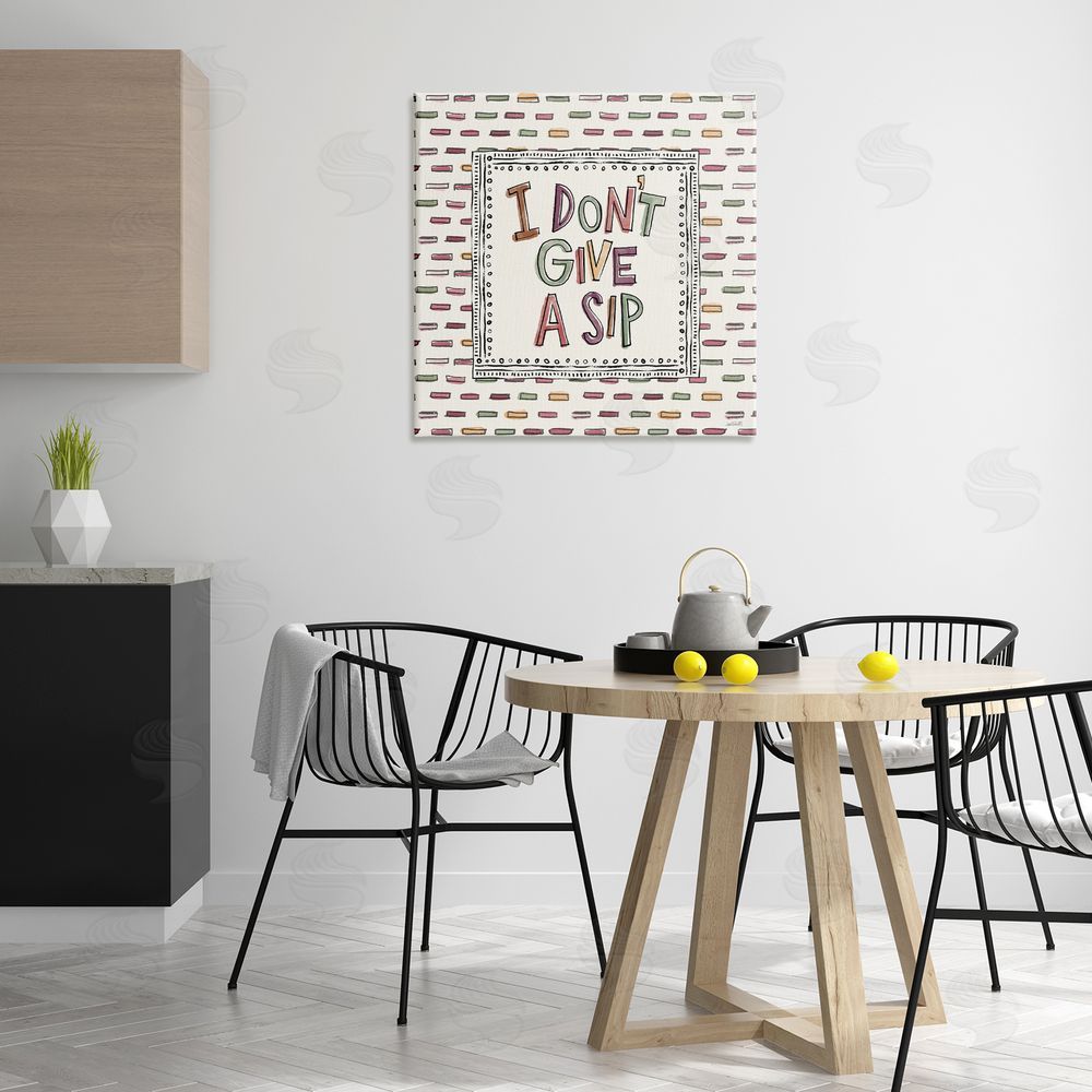 Anne Tavoletti Wine Sip Sentiment Canvas Wall Art Print in Room