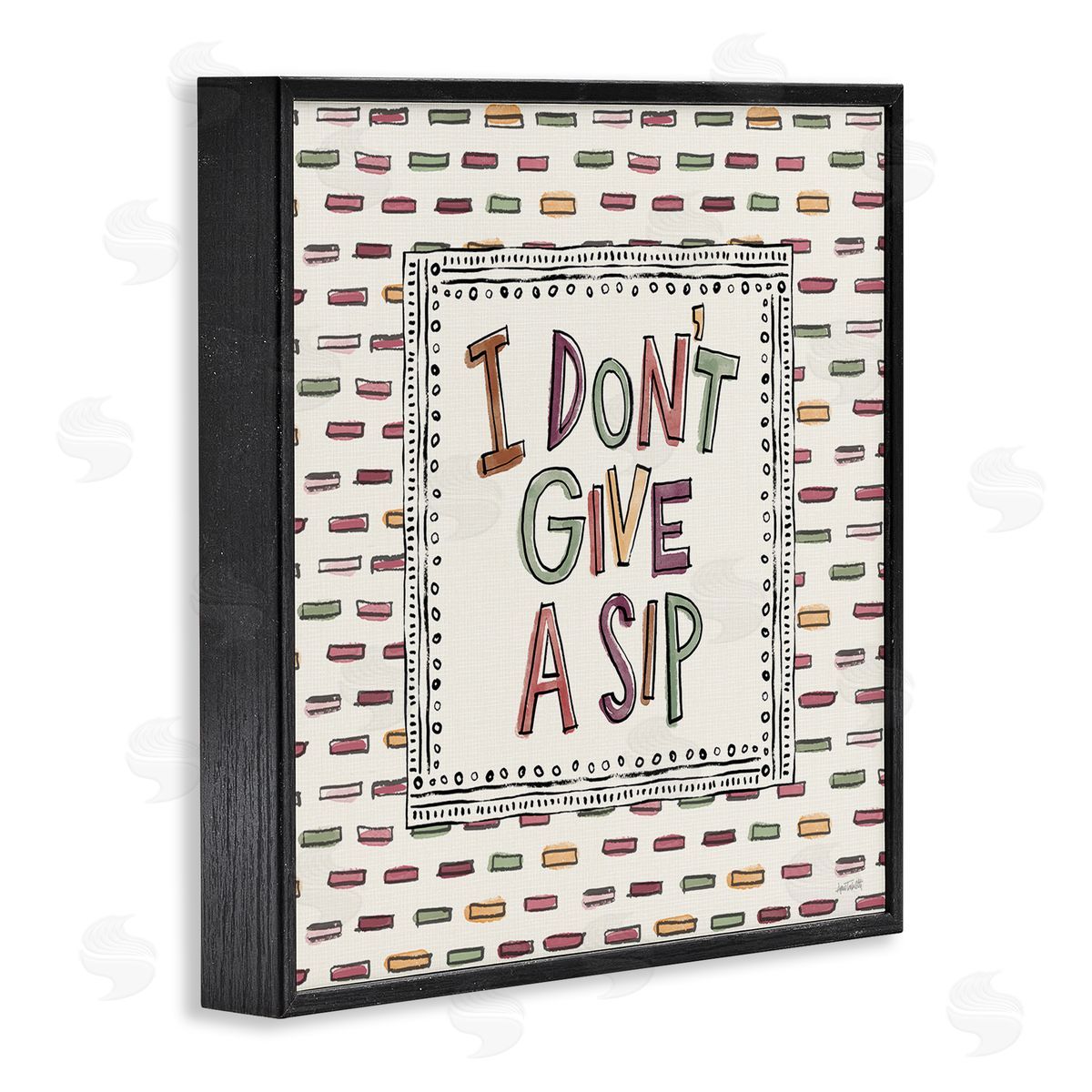 Anne Tavoletti Wine Sip Sentiment Black Framed Giclee Wall Art Print