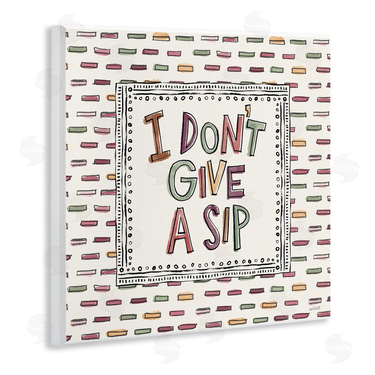 Anne Tavoletti Wine Sip Sentiment Wooden Wall Plaque Art Print