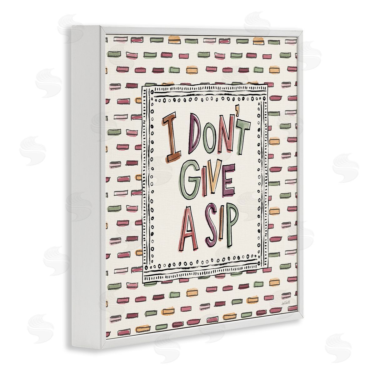 Anne Tavoletti Wine Sip Sentiment White Framed Giclee Wall Art Print
