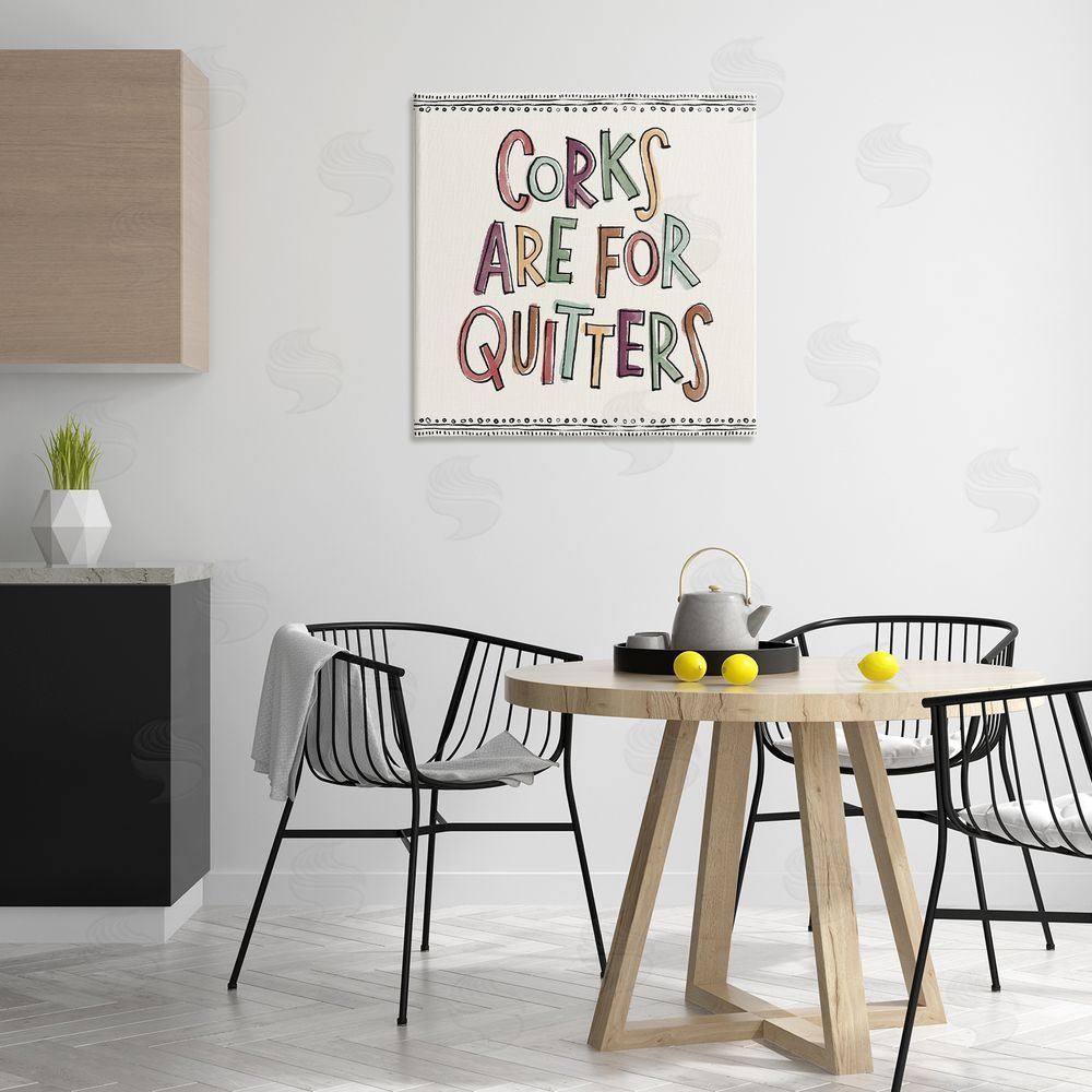 Anne Tavoletti Corks For Quitters Canvas Wall Art Print in Room