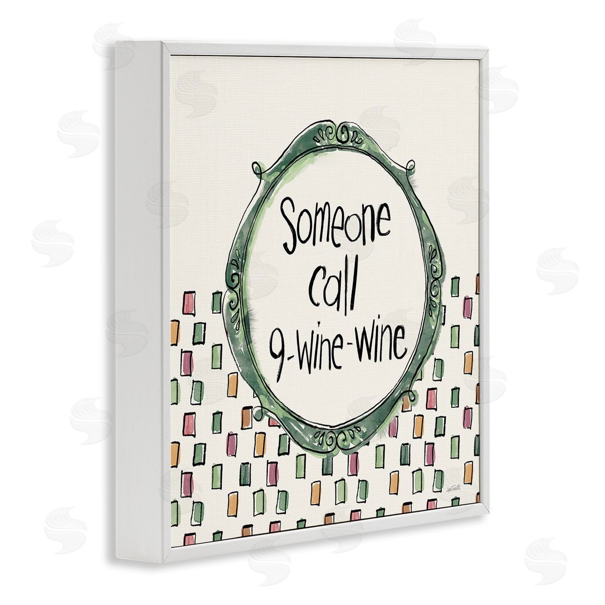 Anne Tavoletti Funny Wine Sentiment White Framed Giclee Wall Art Print