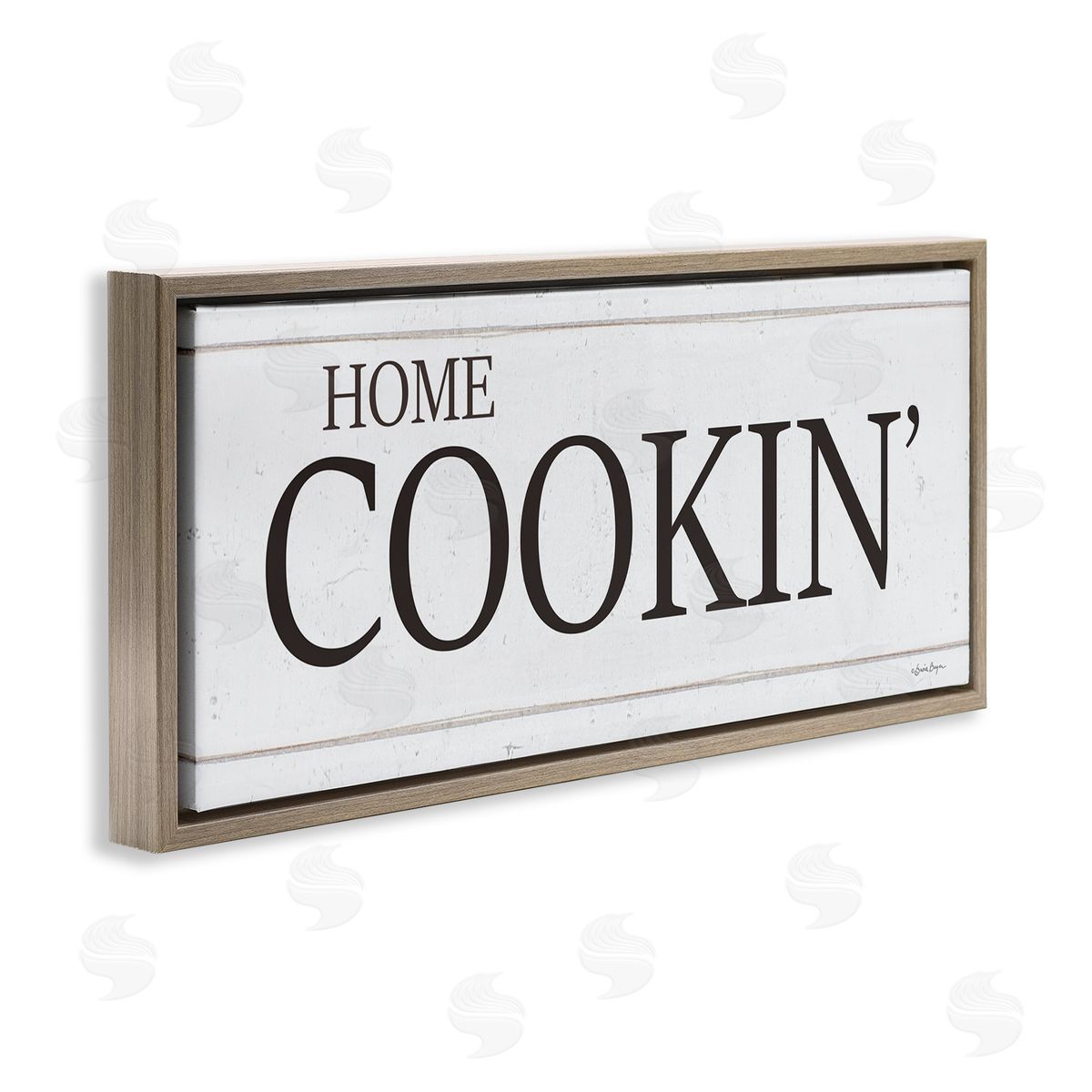 Home Cookin' Phrase Brown Floating Frame Canvas Wall Art, Home Decor by Susie Boyer