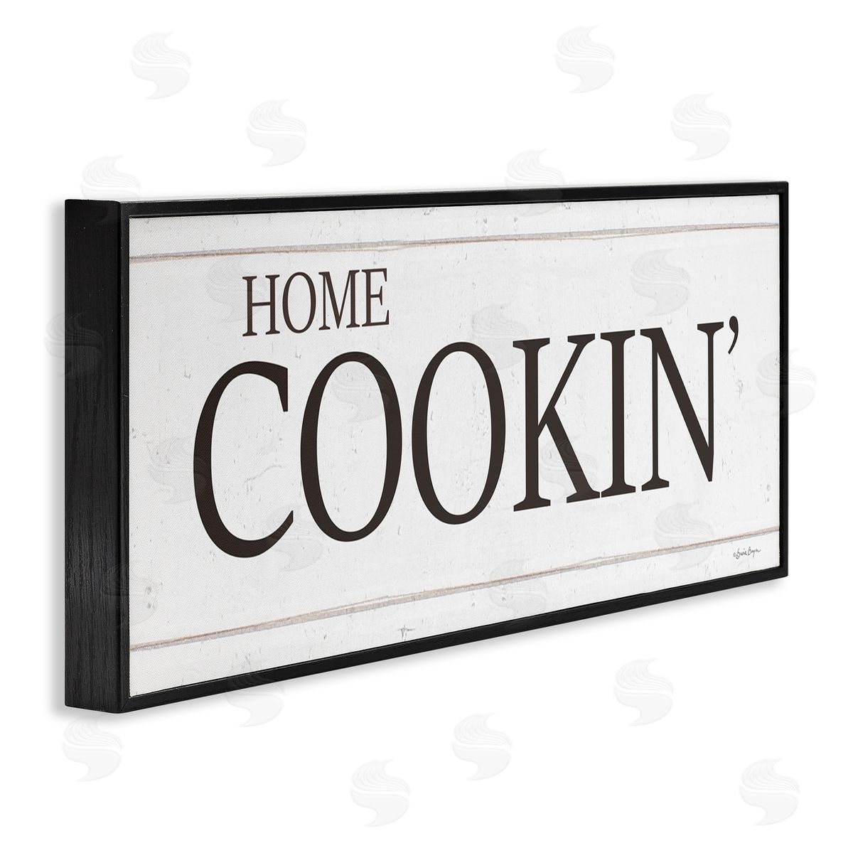 Home Cookin' Phrase Black Frame Print Wall Art, Home Decor by Susie Boyer